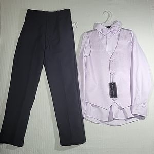 Andrew Fezza Boys Size 14 Bow Tie, Vest, Shirt and Dress Pants